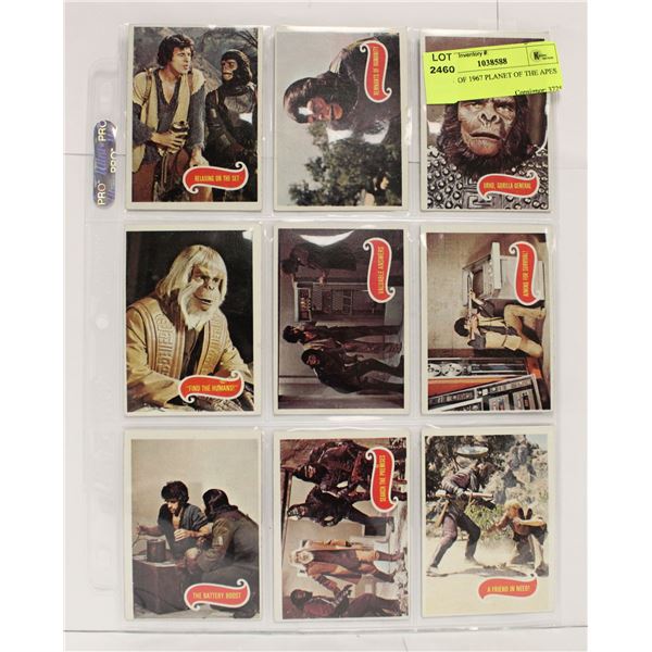 SHEET OF 1967 PLANET OF THE APES CARDS