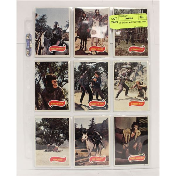 SHEET OF 1967 PLANET OF THE APES CARDS