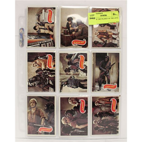 SHEET OF 1967 PLANET OF THE APES CARDS