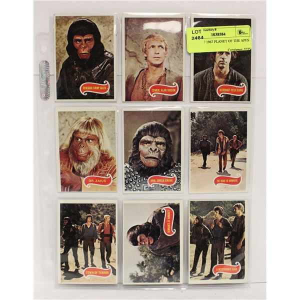 SHEET OF 1967 PLANET OF THE APES CARDS