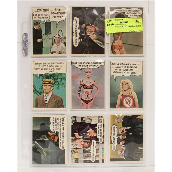 SHEET OF ASSORTED 1968 LAUGH IN CARDS