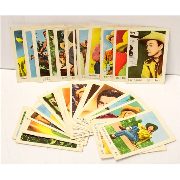 ASSORTED 1950S MOVIE STAR TRADING CARDS