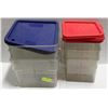Image 1 : LOT OF ASSORTED DRY STORAGE BINS W/ LIDS