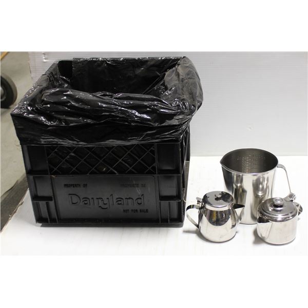 LOT OF 10 STAINLESS STEEL MILK/ CREAM DISPENSERS