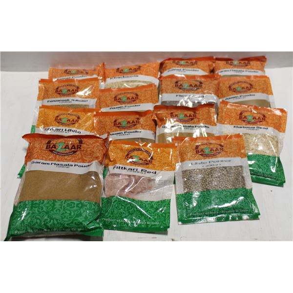 FLAT OF 15 PACKS OF ASSORTED SPICES