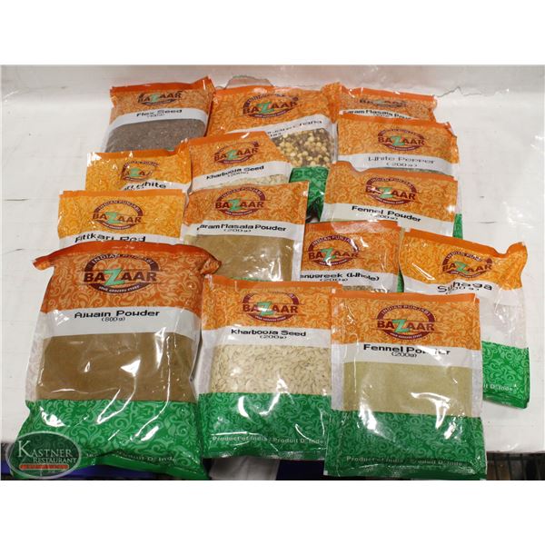 FLAT OF 15 PACKS OF ASSORTED SPICES