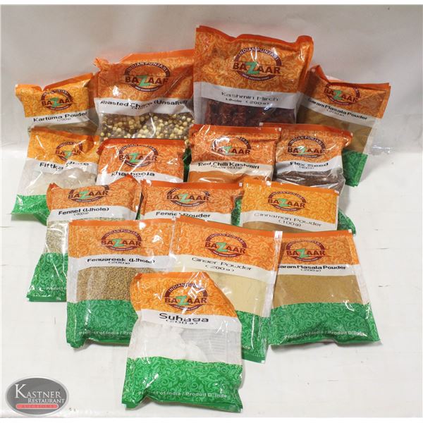 FLAT OF 15 PACKS OF ASSORTED SPICES