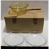 Image 1 : BOX OF ASSORTED PIE PLATES, CASSEROLE DISHES &