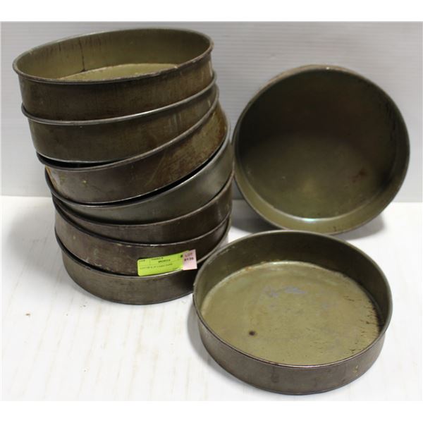 LOT OF 9, 9" CAKE PANS