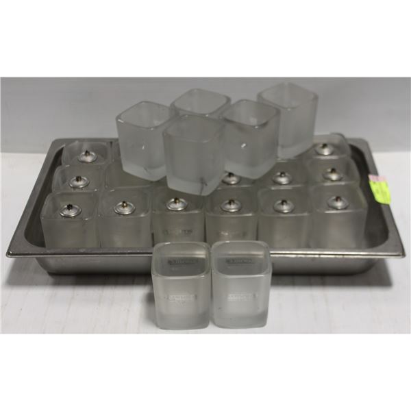 FULL SIZE S/S INSERT W/ 25 FROSTED CANDLE HOLDERS