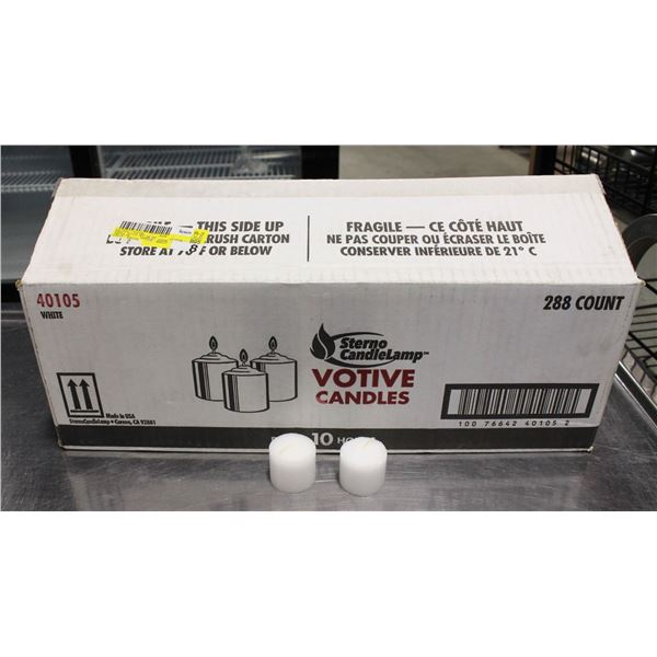 CASE OF 288 VOTIVE CANDLES