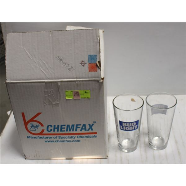 LOT OF 12 BUD LIGHT PINT GLASSES