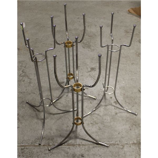 LOT OF 4 WINE BUCKET STANDS