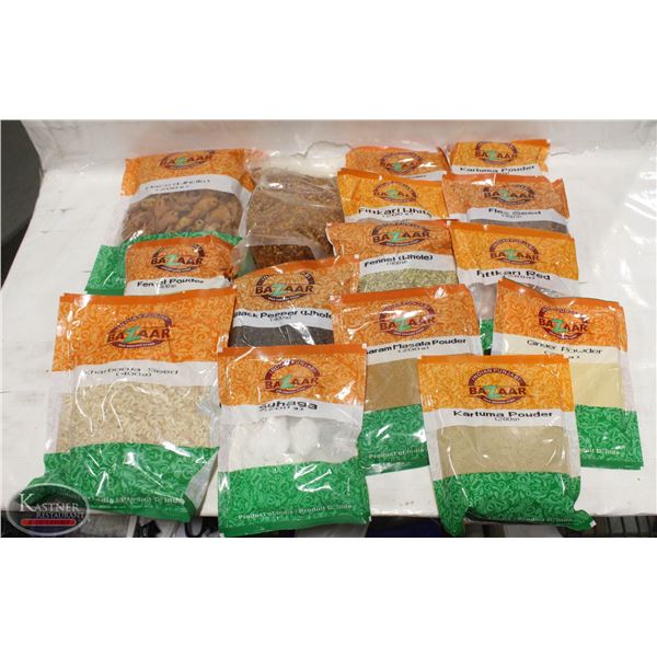 FLAT OF 15 PACKS OF ASSORTED SPICES