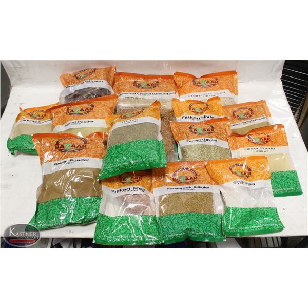 FLAT OF 15 PACKS OF ASSORTED SPICES