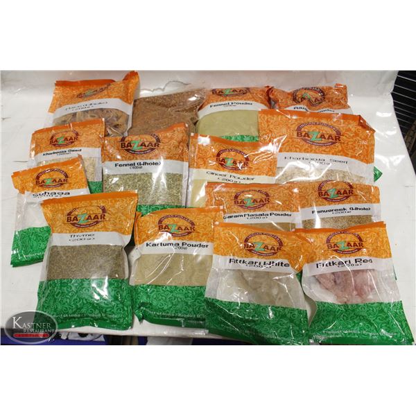 FLAT OF 15 PACKS OF ASSORTED SPICES