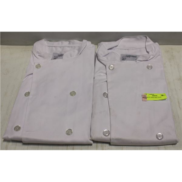 PAIR OF LARGE CHEF COATS