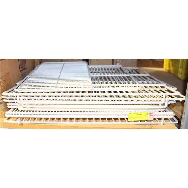 LOT OF 10 ASSORTED FREEZER SHELVES