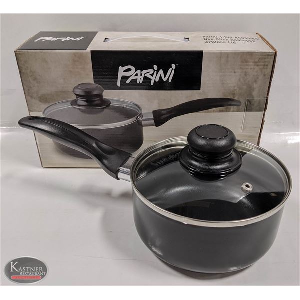 NEW PARINI 1.5 QT ALUMINUM NON-STICK SAUCE PAN W/