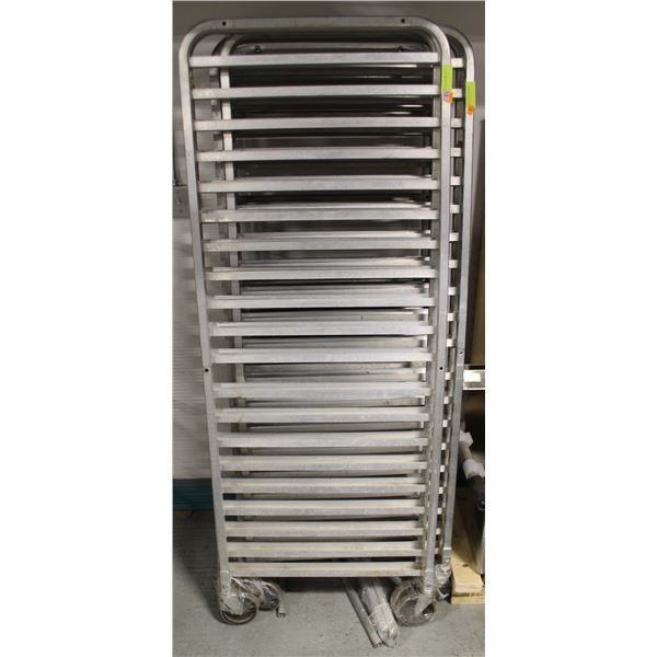 LOT OF 4 ALUMINUM BAKERS RACKS