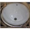 Image 1 : BOX OF 2 NEW WHITE PORCELAIN SINKS