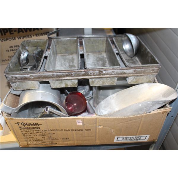 FLAT OF ASSORTED BAKING SUPPLIES