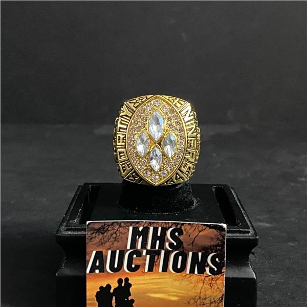 SAN FRANCISCO 49ERS N.F.L 1989  MONTANA  CHAMPIONSHIP REPLICA RING (ref712)