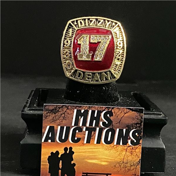 DIZZY DEAN #17 HALL OF FAME 1930-1947 "1934 LEAGUE MVP" CHAMPIONSHIP REPLICA RING (ref925)