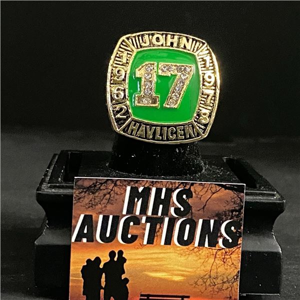 JOHN HAVLICEK #17 HALL OF FAME 1962-1978 "HONDO" CHAMPIONSHIP REPLICA RING (ref926)