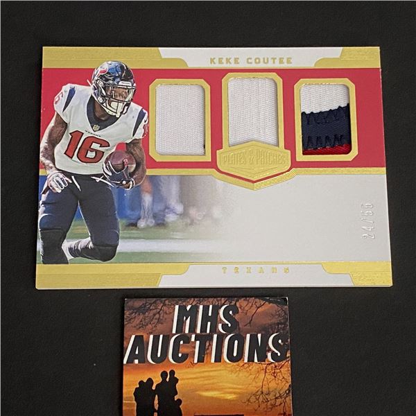 KEKE COUTEE TRIPLE PATCH 2018 PANINI PATCHCARD #24 OF 55 MADE (ref2138)