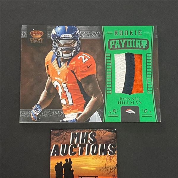 RONNIE HILLMAN 2012 CROWN ROYALE PATCH CARD #D/49 (ref2165)