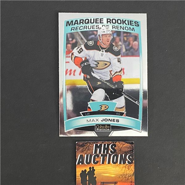 MAX JONES 2019-20 O-PEE-CHEE PLATINUM MARQUEE ROOKIE CARD (ref2011)