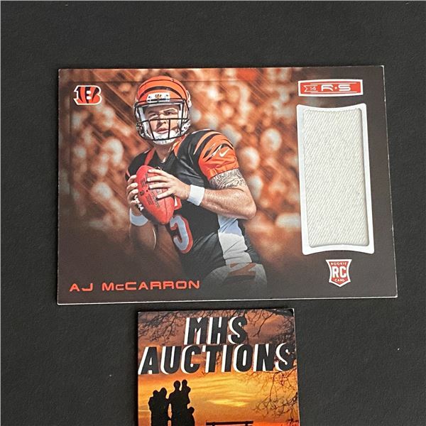 2014 PANINI AJ McCARRON ROOKIE JERSEY CARD (ref2113)