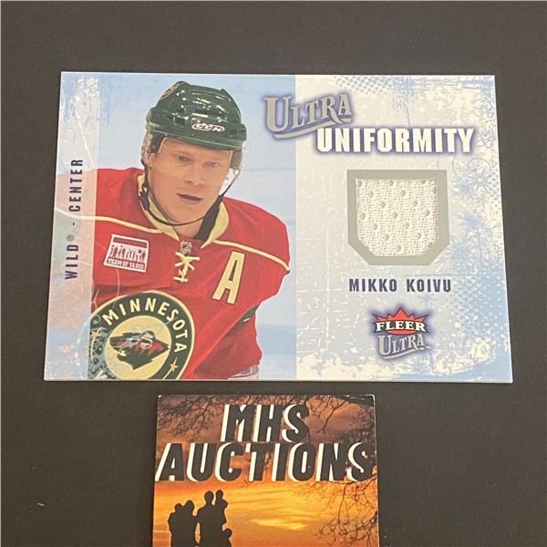 2008-09 NHL FLEER ULTRA MIKKO KOIVU N.H.L DUAL JERSEY CARD (ref2256)