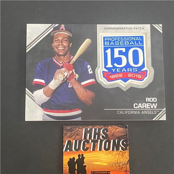 ROD CAREW CALIFORNIA ANGELS PATCH CARD (ref2303)