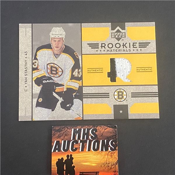 YAN STASTNY BOSTON BRUINS JERSEY CARD (ref2307)