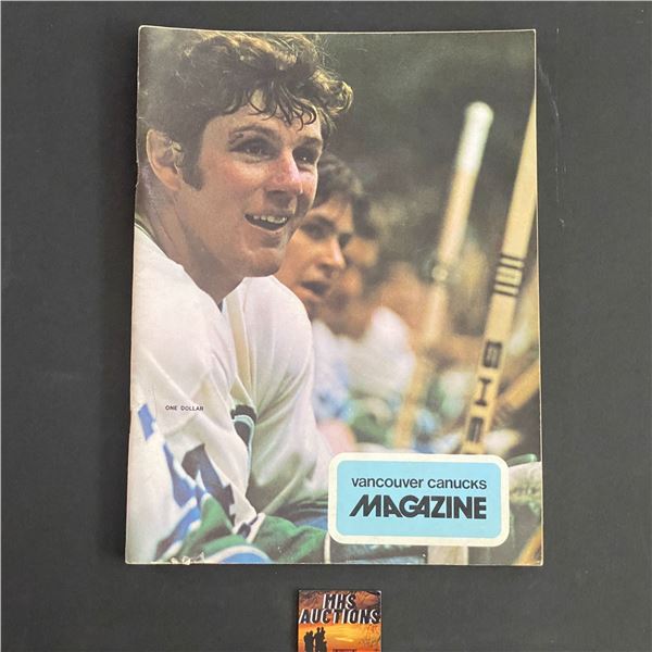 VANCOUVER CANUCKS PROGRAM FROM NOVEMBER 6, 1973