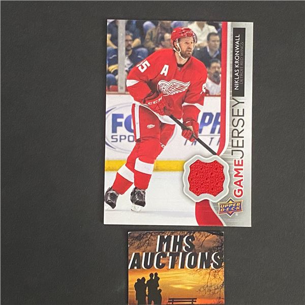 NIKLAS KRONWALL 2014-15 UPPER DECK SERIES 1 RED WINGS JERSEY CARD (ref61)