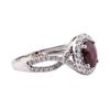 Image 2 : 1.17 ctw Ruby and Diamond Ring - 14KT White Gold