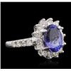 Image 1 : 14KT White Gold 2.43 ctw Tanzanite and Diamond Ring