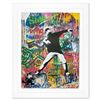 Image 1 : Mr. Brainwash, "Banksy Thrower" Framed Original Mixed Media, Hand Signed with Ce