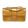 Image 1 : Chanel Gold Patent Leather Madison Flap Bag