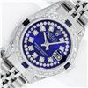 Image 1 : Rolex Ladies Stainless Steel Diamond Lugs Royal Blue String VVS Diamond Datejust