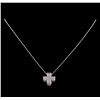 Image 2 : 14KT White Gold 1.67 ctw Diamond Pendant With Chain