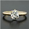 Image 3 : Antique Victorian 14k Gold GIA 1.41 ctw Old Mine Diamond Solitaire Engagement Ri