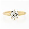 Image 5 : Antique Victorian 14k Gold GIA 1.41 ctw Old Mine Diamond Solitaire Engagement Ri