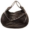 Image 1 : Chanel Black Caviar Leather Chain Handle Hobo Bag