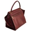 Image 3 : Celine Burgundy Leather Suede Trapeze Tote Bag