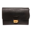 Image 1 : Hermes Black Leather Vintage Courchevel Jet Clutch Bag