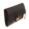 Image 2 : Hermes Black Leather Vintage Courchevel Jet Clutch Bag